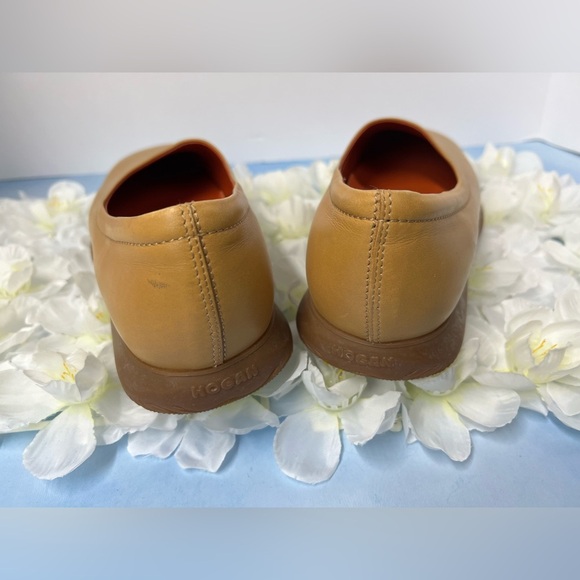 Hogan Scarpe Loafer Tan Leather Slip-On Shoes - Picture 6 of 12